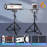 AICPOSE Projecteur de Scène de Haute Qualité 600W pour Mariages, Spectacles et Défilés, avec Flight Case