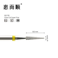 5000104 Fraise conique en carbure de tungstène cémenté à coupe croisée fine pour le façonnage de la résine acrylique ou le limage des ongles