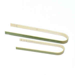 Hot Sale 100% Natural Bamboo U-Shaped Food Picking Clips Disposable Utensils-Bamboo <strong>Tongs</strong> - Product Image 2
