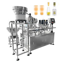 Machine de remplissage et de bouchage automatique monobloc rotative à pompe à piston servo pour crème cosmétique, lotion, liquide et pâte en flacon