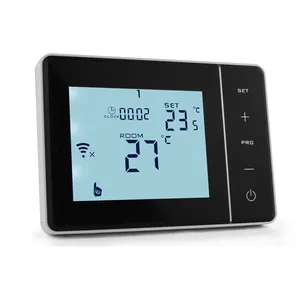 Battery Supplied Temperature Controller Tuya WIFI Smart Thermostat Underfloor Water Heating Or Cooling Thermostat Programmable