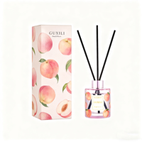 Diffuseur de parfum à roseaux de 150 ml avec bâtonnets diffuseurs d'huiles essentielles, formule sans eau pour un air frais, chambre à coucher à domicile sans feu