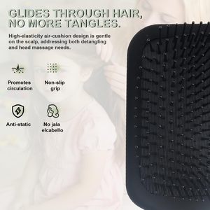 Cepillo Desenredante con Almohadilla Acolchada y Dientes de Plástico, Diseño Moderno Ajustable, Opción de Logotipo Personalizado para Uso en Salón y Hogar para Mujeres - Product Image 6