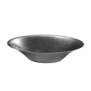 จานพาสต้าสแตนเลสสตีลวินเทจ ทรงลึก กลม สีพื้น สไตล์อินดัสเทรียล จานอาหารตะวันตก สำหรับโรงแรม งานเลี้ยงกาแฟ ชา - Product Image 3