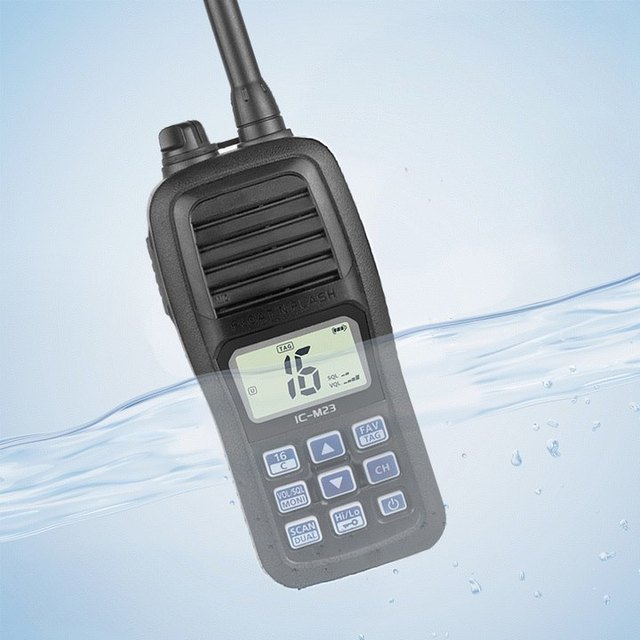 Floating Radio Vhf Marine Radio IC M23 Marine Transceiver Ip68 Light Weight Waterproof Marine Two Way Radio IC M23