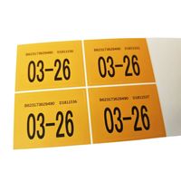 Etiqueta Impresión personalizada Transferencia térmica Hoja de etiquetas en blanco Tamaño personalizado Etiquetas autoadhesivas de colores térmicos directos