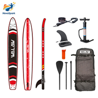 Planche de paddle gonflable Novaspark 500KG haute capacité en PVC avec 3 ailerons, 670x86x20cm, pour 4 à 8 personnes, grande planche multi-utilisateurs