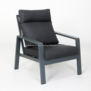 Leisure Exterior Garden Metal <b>Corner</b> Set Outdoor High Back With Cushion Patio Furniture With Ottomans - Product Image 2