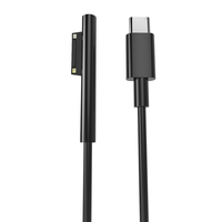 Câble adaptateur Microsoft Surface Pro 3/4/5/6/7/GO Type-C DC PD Charge rapide 15V 4A 65W/102W Utilisation informatique