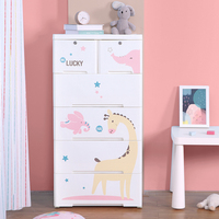 Commode de rangement pour bébé en plastique multicouche de haute qualité, armoire en plastique PP avec roulettes et serrure