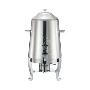 Yeni tasarım paslanmaz çelik büfe makinesi kahve Urn sıcak içecek dağıtıcı yakıt tutucu ile otel mutfak restoran için