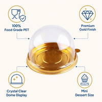 Nouvelle conception de boîte à jaune d'œuf ronde en plastique PET de qualité alimentaire avec couvercle en dôme pour l'emballage de gâteaux, mini boîtes à dôme jetables
