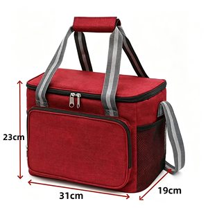 Sac isotherme pour vin (avec logo) en PEVA pour extérieur, sac isotherme de qualité alimentaire + pique-nique + sac isotherme + sac de refroidissement bleu - Product Image 5