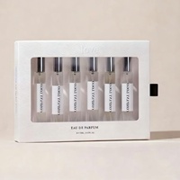 Boîte de papier avec insertion personnalisée 1ml 1.5ml 2ml 3ml 5ml 5pc 6pc 8pc 10pc flacons petit échantillonneur de parfum ensemble de collection découverte