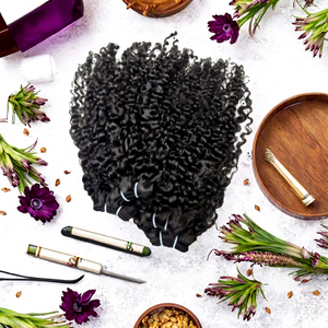 Extensions de cheveux vierges bouclés birmans marron chocolat, couleur populaire, haute qualité, avec mèches, tissage à la machine, double trame - Product Image 2