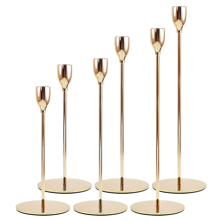 Роскошный подсвечник, металлический бриллиантовый столбик, конус, черный, розовый, золотой подсвечник