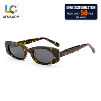 Lunettes de soleil polarisées UV400 en acétate faites à la main de haute qualité, forme rectangulaire étroite, pour la plage, les voyages, les vacances, pour femmes, OEM
