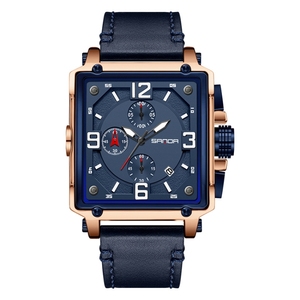 Nuevo diseño SANDA 5304 reloj <span class=keywords><strong>de</strong></span> cuarzo para hombre tres ojos seis puntadas calendario Simple reloj <span class=keywords><strong>de</strong></span> pulsera impermeable - Product Image 3