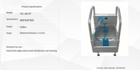 Nettoyeur de chaussures en acier inoxydable à commande manuelle de l'eau, avec brosse pour semelles et brosse latérale, idéal pour les entrées hygiéniques – Vente directe usine