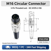 Contact-rated Brass DIN Circular Threaded Lock Terminal Connector Male & Female 3-12 Pin Option