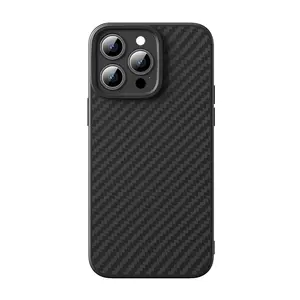 Baseus Luxe Hoesje Voor Iphone 15 Pro Synthetische Vezel Telefoonhoes Voor Iphone 15 Pro Max Schokbestendige Volledige Lens Beschermhoes