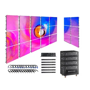 Pantalla Led de fondo para escenario, luz fina para dj, llave en mano, p3.91, p4.81