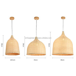 Alta calidad hecha a mano Japonesa Moderna minimalista Chino Europeo Industrial/lámpara colgante de mediados de siglo papel tejido Natural Ratán - Product Image 6