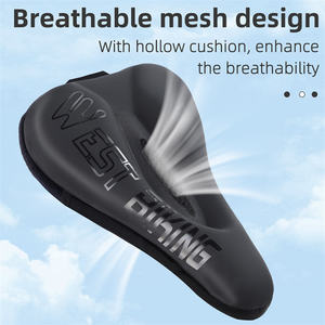 Funda de Asiento de <span class=keywords><strong>Bicicleta</strong></span>, Cojín de Asiento Hueco de Silicona Gruesa y Suave, Funda de Sillín para <span class=keywords><strong>Bicicleta</strong></span> de Montaña y Carretera para <span class=keywords><strong>Hombre</strong></span> y Mujer - Product Image 2