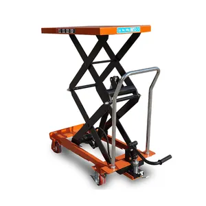 Kapasitas Beban 350Kg Beban Tinggi 1.3M Hidrolik Manual Mudah Dibawa Lift Platform