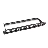 XXD pabrik OEM 24 48 port panel patch 19 inci logam matte UTP FTP rj45 Cat6 Cat5e panel patch kosong