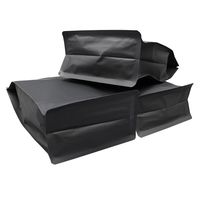 Sacs à café à fond plat de 250g et 500g en gros avec valve, sacs d'emballage de café biodégradables à fermeture éclair, emballage de sacs à café noir mat