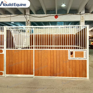 핫 딥 아연 도금 말 말 헛간 금속 만든 슬라이딩 도어 고급 말 마구간 - Product Image 6