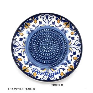 שום קרמיקה עם אבנים פורטוגל צלחת עבור כלי מטבח ארוחת ערב קישוט קרמיקה סיטונאית פריטים קישוט צלחת ג 'ינג' ר