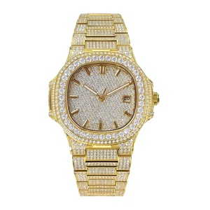 High Quality Waterproof Business Luxury Fashion Full Moissanite <b>Watch</b> Square Dial Stainless Steel Moissanite <b>Watch</b> for Men - Product Image 1