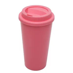 Promotional Custom Logo Printed 16oz Hard PP <b>Plastic</b> Coffee <b>Cups</b> Lids-Reusable Advertising Gifts Custom Color Classic Design - Product Image 3