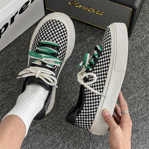 Zapatos de Lona a Cuadros de Moda 2026, Zapatos de Plataforma Casuales Antideslizantes con Suela Gruesa y Transpirable para Hombre - Product Image 4