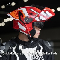 Super Septembre Predator Nouveau Casque Moto Modulaire Relevable Double Visière Certifié DOT/3C Coque ABS Prêt à l'emploi