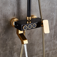 Ensemble de douche mural de haute qualité pour salle de bain d'hôtel, système de douche pluie en laiton avec cartouche céramique, robinet de bain moderne