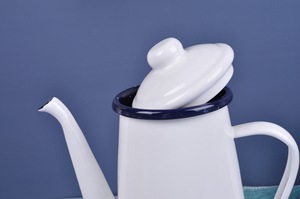 Bouilloire à café <span class=keywords><strong>Kalita</strong></span> en acier émaillé, style vintage, théière, cafetière, carafe - Product Image 4