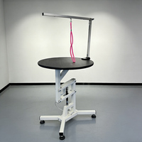 Table de toilettage hydraulique et pneumatique ronde et rotative, équipement de salon pour animaux de compagnie, pour chiens de grande, moyenne et petite taille