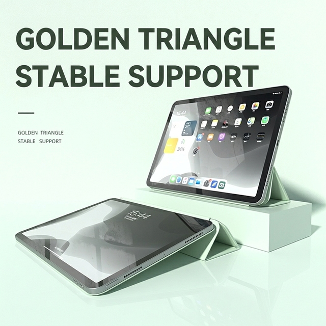 JOYPORODO P047 Lightweight Hard Back PU Leather Folio case for iPad Pro 11 12.9 13 Inch Tablet Magnetic Smart Cover