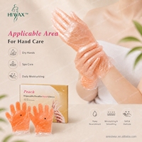Gants en cire de paraffine pêche de qualité supérieure, personnalisables avec logo, vente en gros, directement de l'usine, pour les distributeurs de produits de beauté