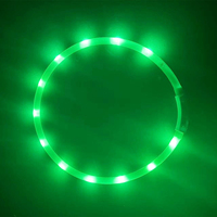 USB-Aufladbares Großes Leuchtendes Personalisiertes Silikon Wasserdichtes Weiches LED-Hundehalsband