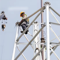 Tour autoportante à 4 pieds TIA-222-G 5G/4G LTE de 33M-40M pour récepteur WiFi - Acier galvanisé ANSI