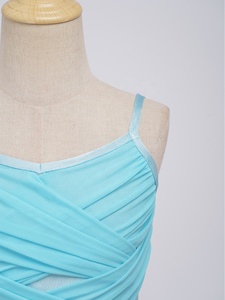 Justaucorps de ballet pour filles avec jupe en maille intégrée, corsage croisé, bretelles spaghetti, robe de danse, tenue de cours, costume de récital, personnalisable - Product Image 3