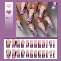 Faux Ongles à Presser Galaxy Bleus, Motif Lune et Étoiles 3D, Forme Amande Stiletto, Décor Chrome Argenté, Longs Faux Ongles pour Femme