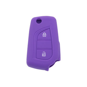 Vente flash - Housse de clé de voiture en silicone souple, anti-chute, élégante, écologique, imperméable, style flip, 2 boutons, pour <span class=keywords><strong>Toyota</strong></span> - Product Image 1