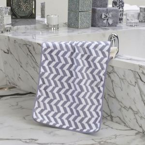 Serviette de bain en velours corail rayé écologique avec logo personnalisé, séchage rapide, réutilisable, impression jacquard unique, fabriquée en Chine - Product Image 2