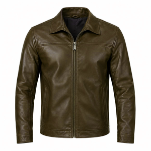 Custom <b>Men's</b> Leather <b>Flight</b> <b>Jackets</b> with Classic Silhouette Durable Construction Comfortable Lining and Wholesale Supply - Product Image 5