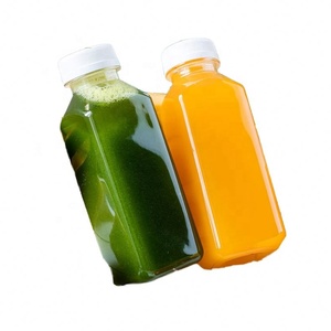 Botella de Plástico Transparente para Jugo de Grado Alimenticio, Cuadrada, de 8oz, 12oz y 16oz, 2025 - Product Image 1